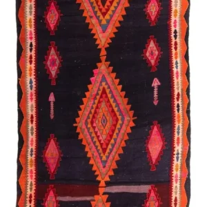 Løper Kelimteppe - Gammelt - 315 x 150 cm - flerfarget