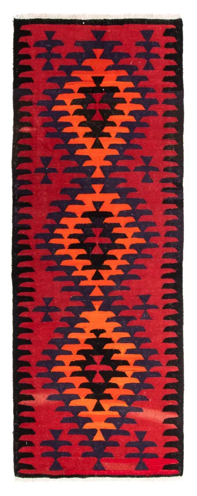 Løper Kelimteppe - Gammelt - 320 x 120 cm - flerfarget