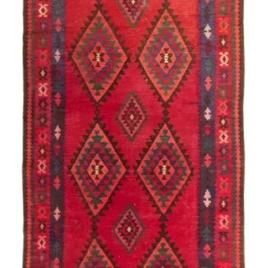 Løper Kelimteppe - Gammelt - 325 x 118 cm - flerfarget