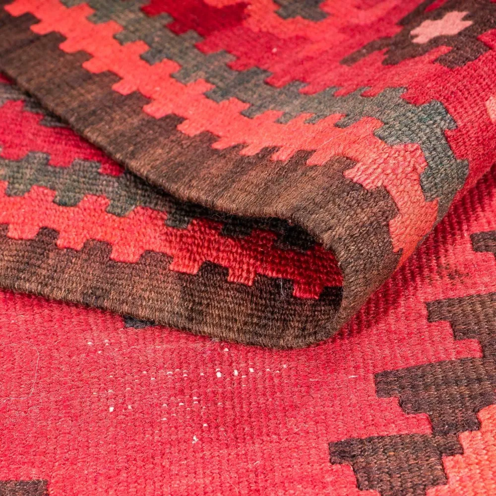 Løper Kelimteppe - Gammelt - 325 x 118 cm - flerfarget