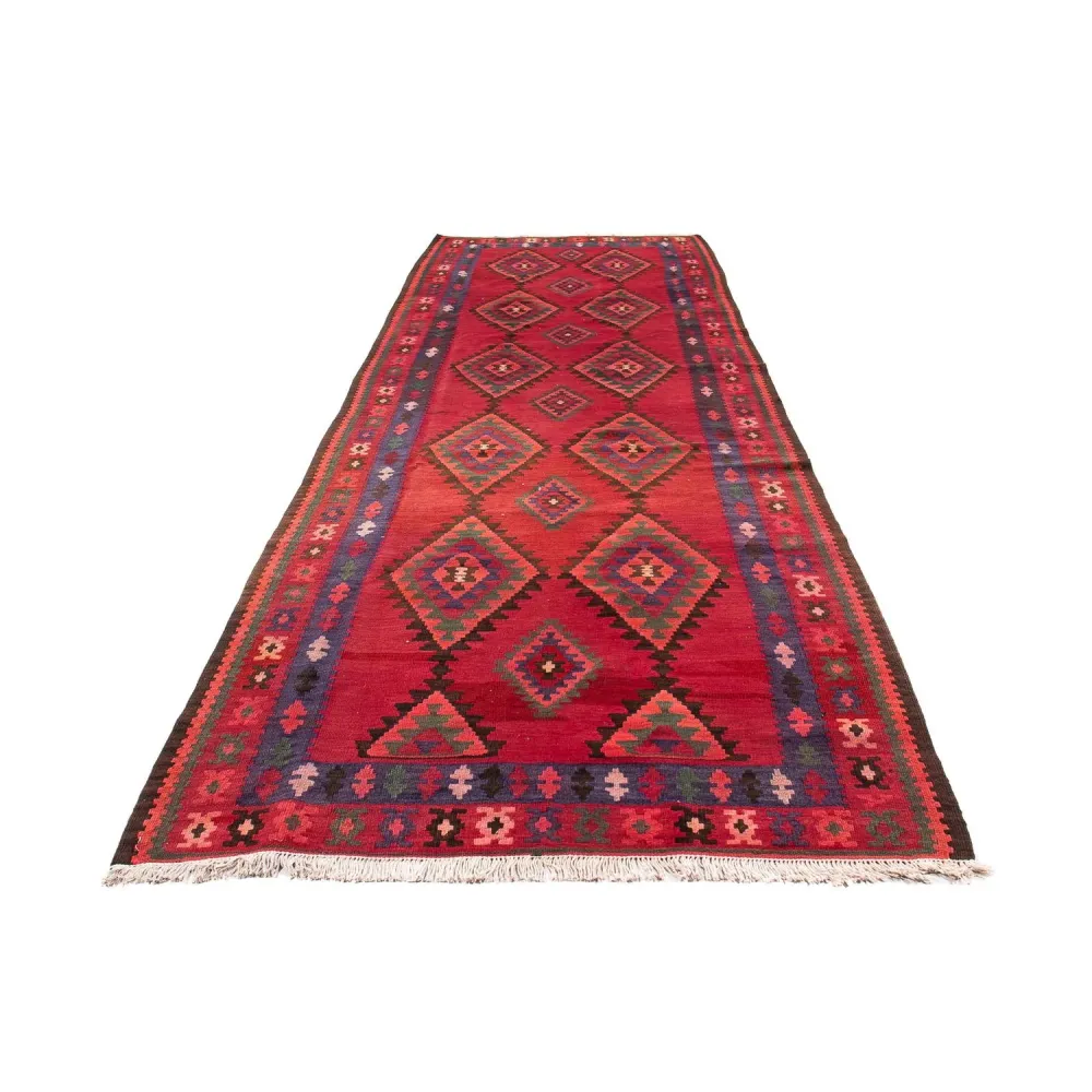 Løper Kelimteppe - Gammelt - 325 x 118 cm - flerfarget