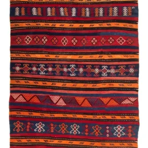 Løper Kelimteppe - Gammelt - 325 x 130 cm - flerfarget
