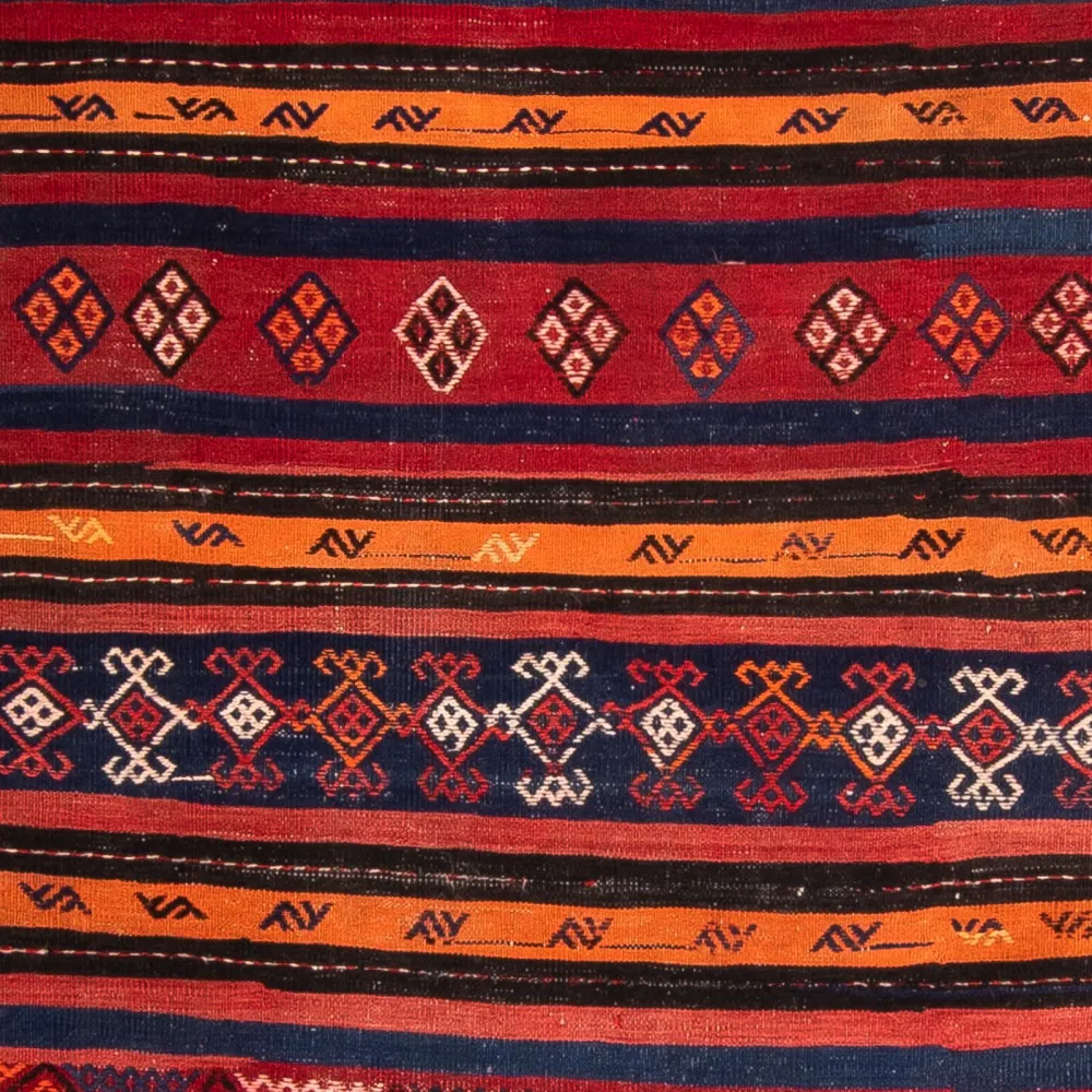 Løper Kelimteppe - Gammelt - 325 x 130 cm - flerfarget