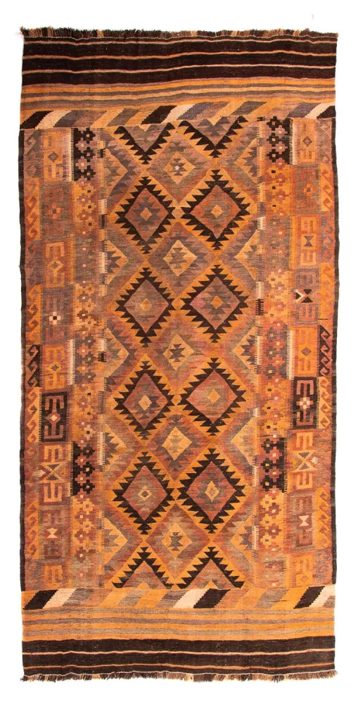 Løper Kelimteppe - Gammelt - 330 x 190 cm - flerfarget