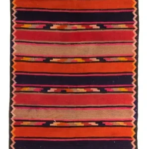 Løper Kelimteppe - Gammelt - 340 x 125 cm - flerfarget