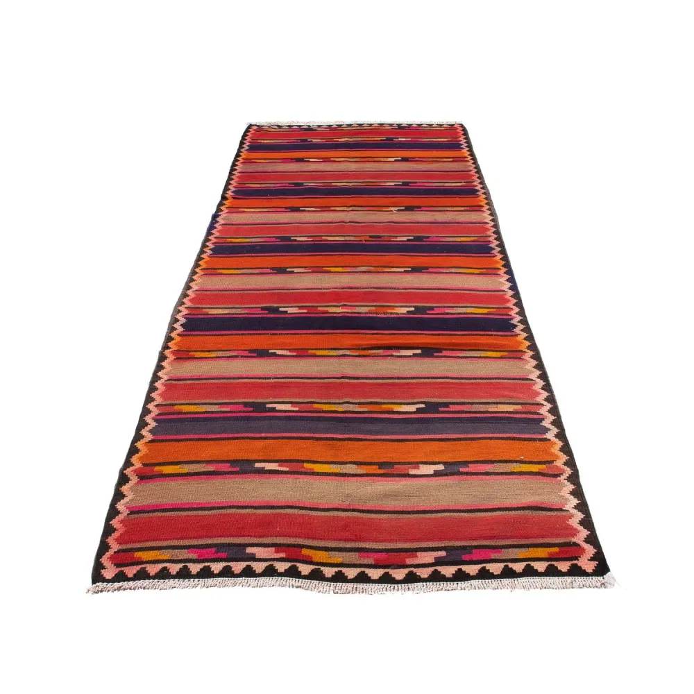 Løper Kelimteppe - Gammelt - 340 x 125 cm - flerfarget