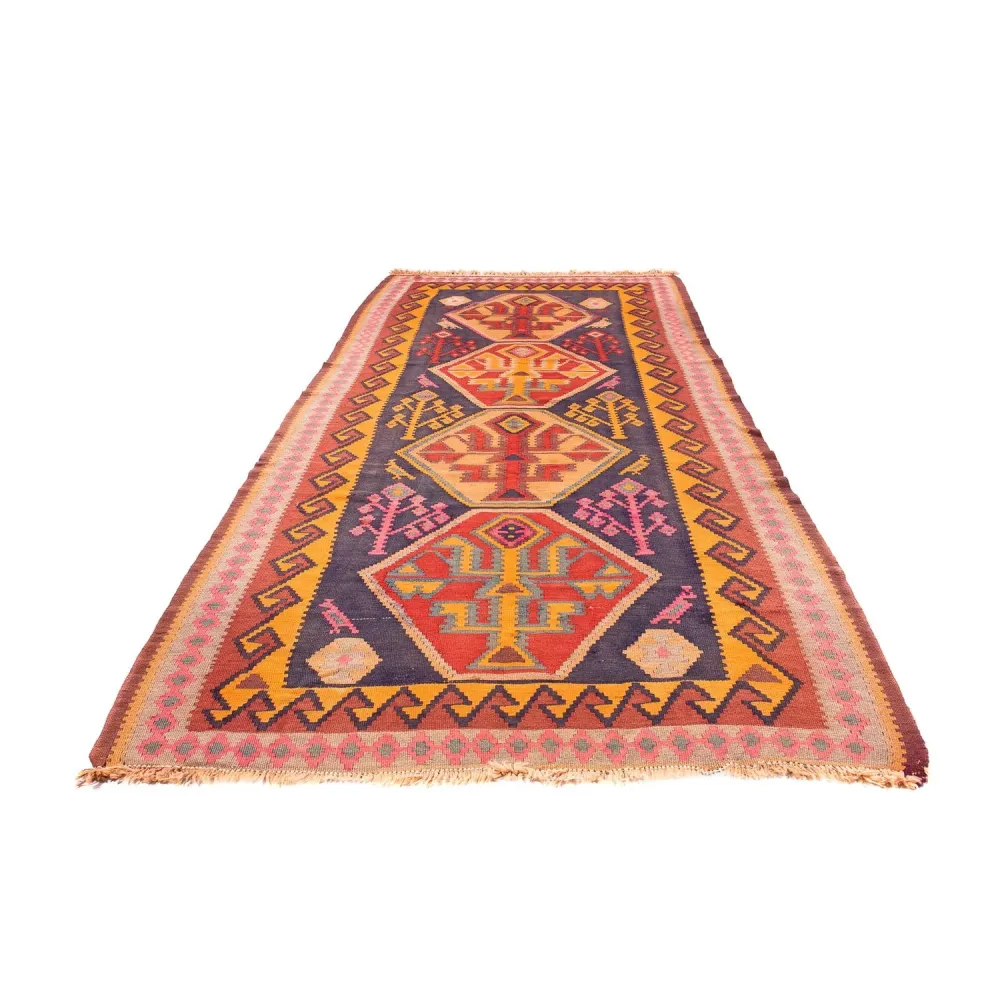 Løper Kelimteppe - Gammelt - 340 x 155 cm - flerfarget