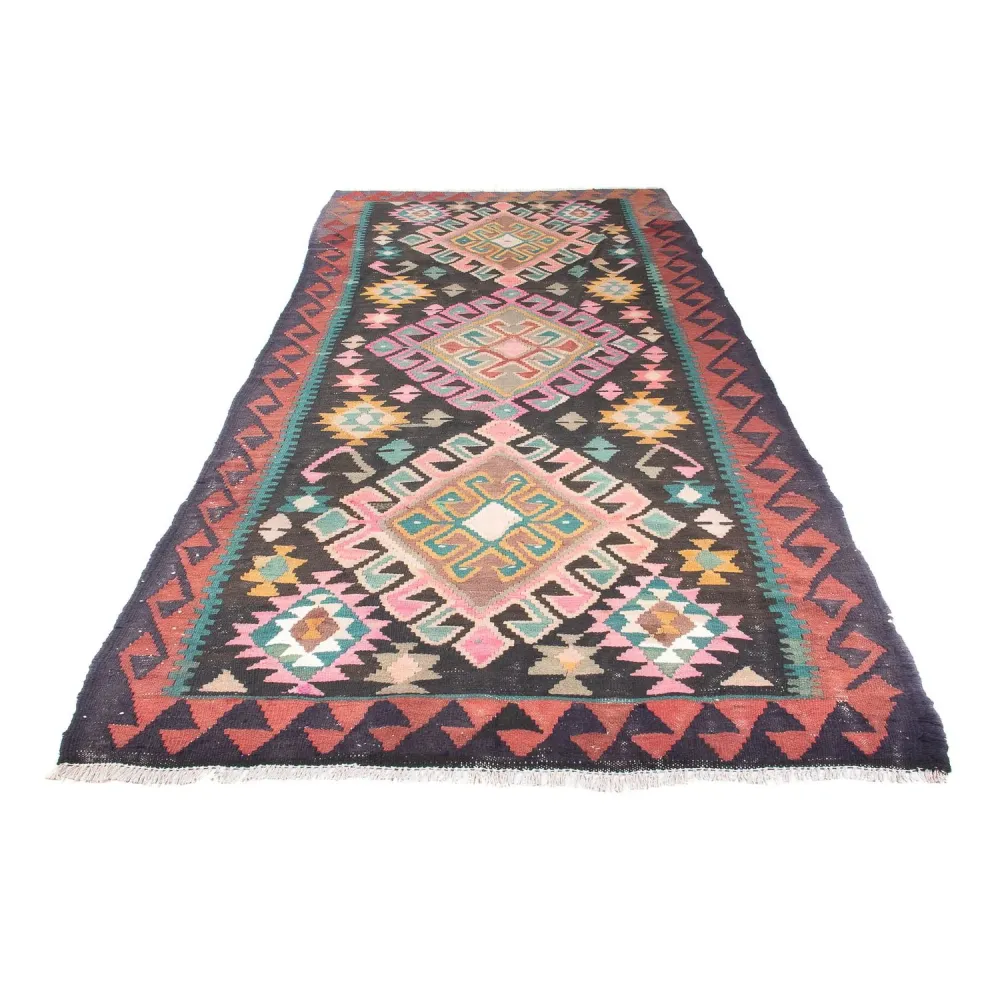 Løper Kelimteppe - Gammelt - 347 x 150 cm - flerfarget