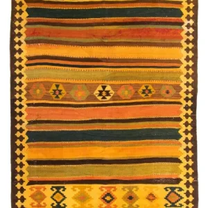 Løper Kelimteppe - Gammelt - 355 x 160 cm - flerfarget