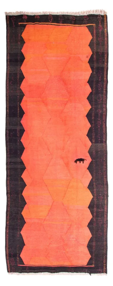 Løper Kelimteppe - Gammelt - 360 x 145 cm - flerfarget