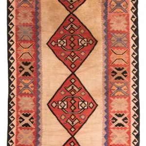 Løper Kelimteppe - Gammelt - 360 x 155 cm - flerfarget
