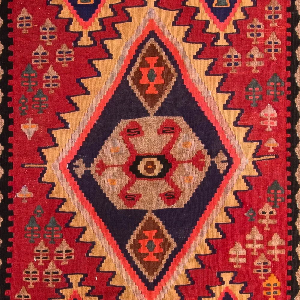 Løper Kelimteppe - Gammelt - 360 x 170 cm - flerfarget