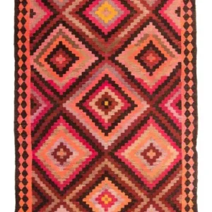 Løper Kelimteppe - Gammelt - 370 x 140 cm - flerfarget