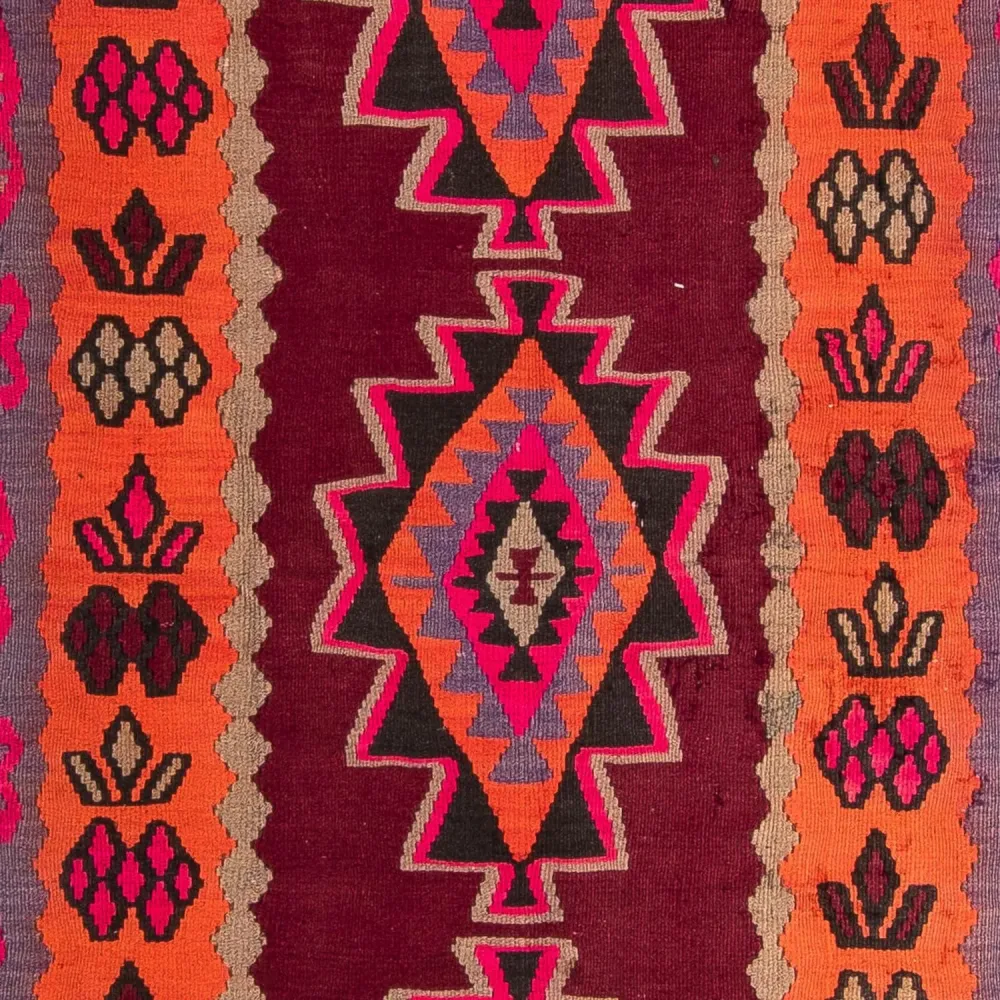 Løper Kelimteppe - Gammelt - 390 x 141 cm - flerfarget