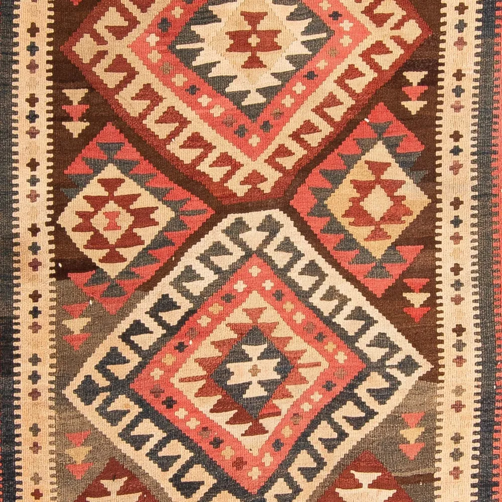 Løper Kelimteppe - Gammelt - 402 x 135 cm - flerfarget