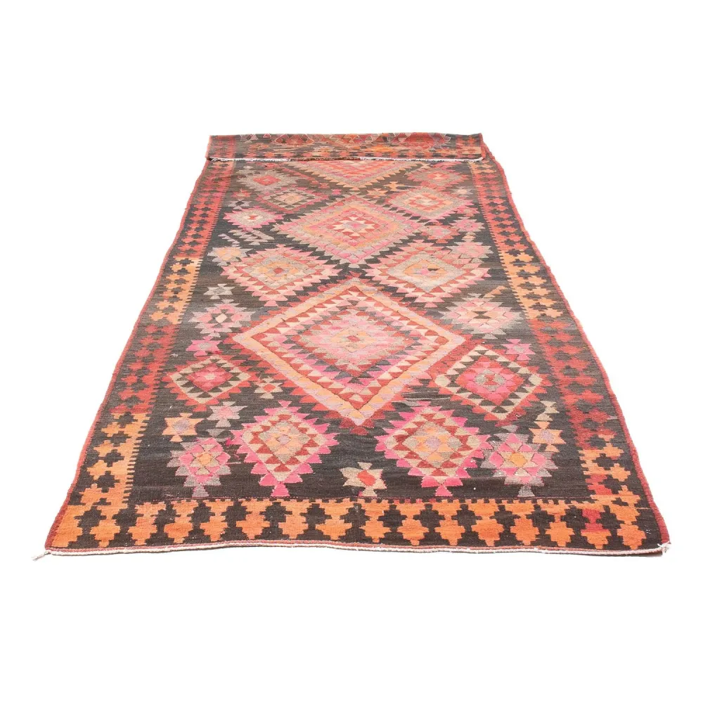Løper Kelimteppe - Gammelt - 460 x 143 cm - flerfarget
