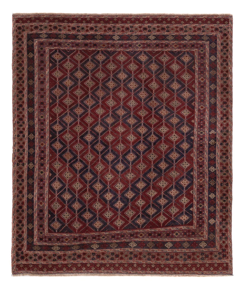 Løper Kelimteppe - Orientalsk - 186 x 158 cm - mørk beige