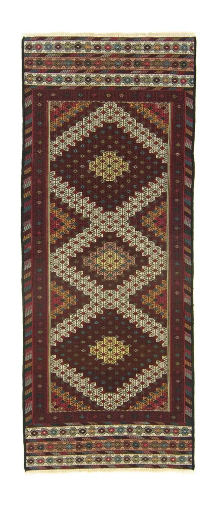 Løper Kelimteppe - Orientalsk - 190 x 75 cm - brun