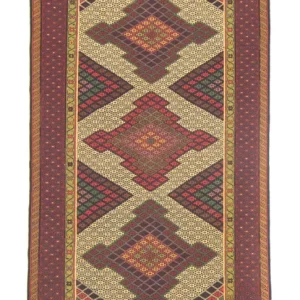 Løper Kelimteppe - Orientalsk - 191 x 88 cm - brun