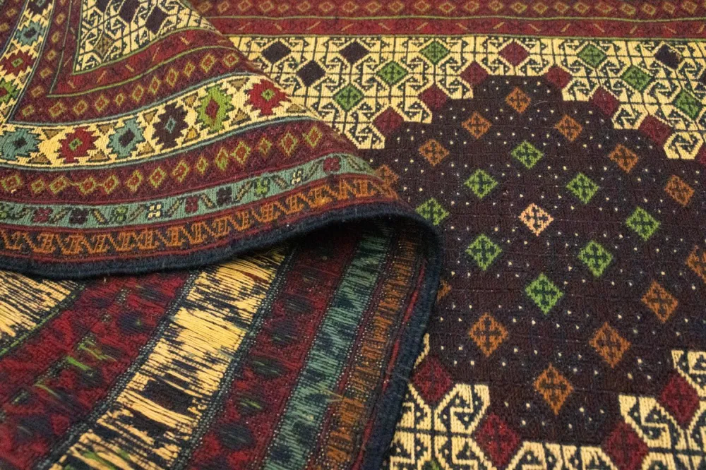 Løper Kelimteppe - Orientalsk - 202 x 84 cm - blå