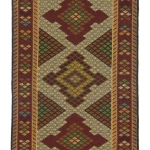 Løper Kelimteppe - Orientalsk - 208 x 85 cm - beige