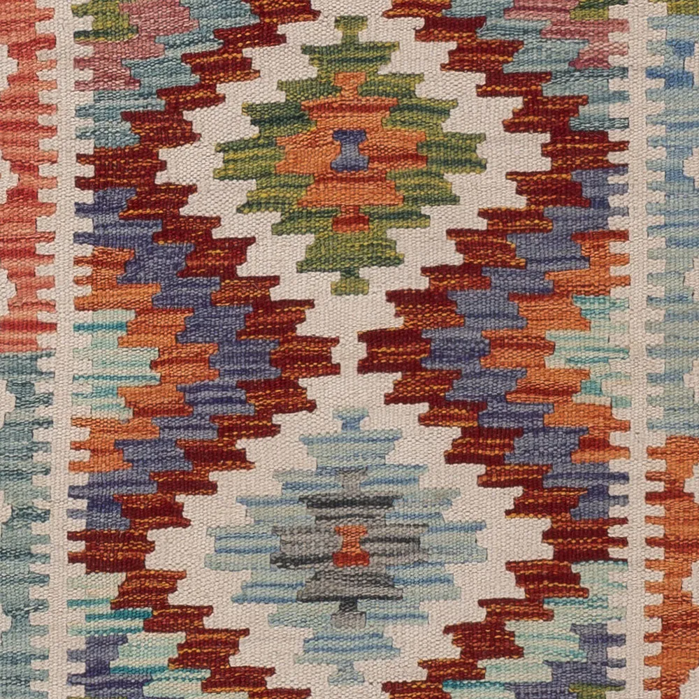 Løper Kelimteppe - Splash - 192 x 60 cm - flerfarget