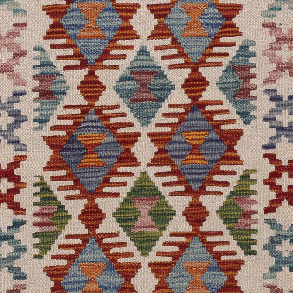 Løper Kelimteppe - Splash - 203 x 57 cm - flerfarget