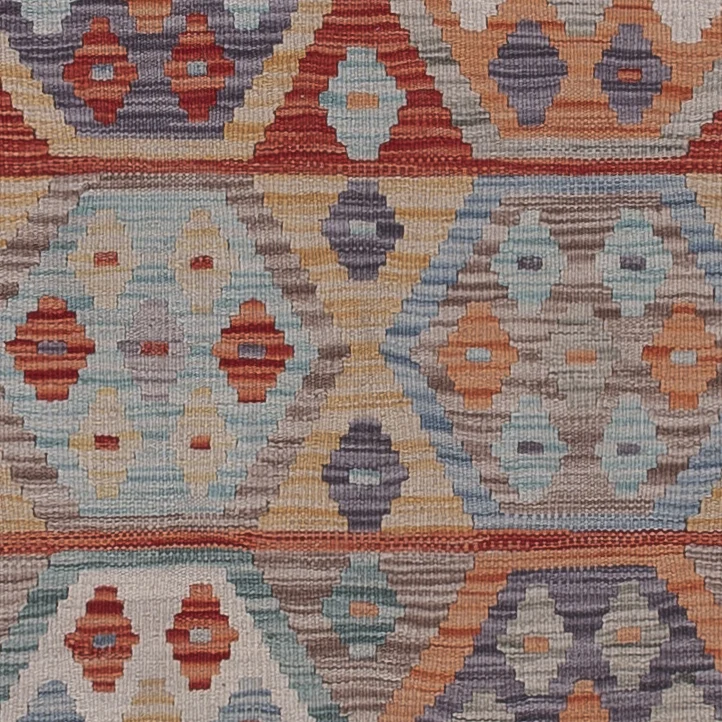 Løper Kelimteppe - Splash - 243 x 80 cm - flerfarget