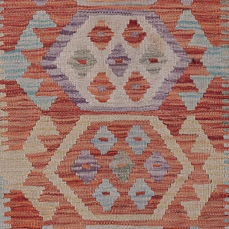 Løper Kelimteppe - Splash - 248 x 88 cm - flerfarget