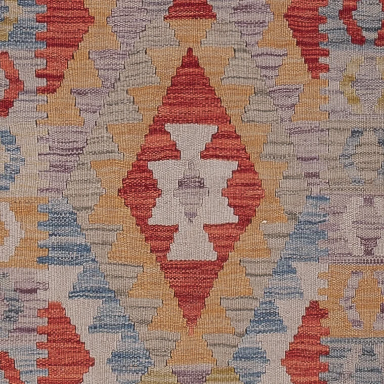 Løper Kelimteppe - Splash - 257 x 85 cm - flerfarget