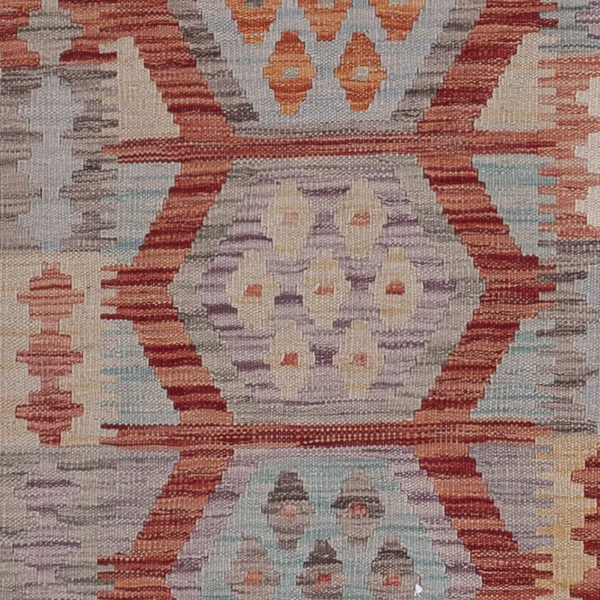 Løper Kelimteppe - Splash - 295 x 80 cm - flerfarget