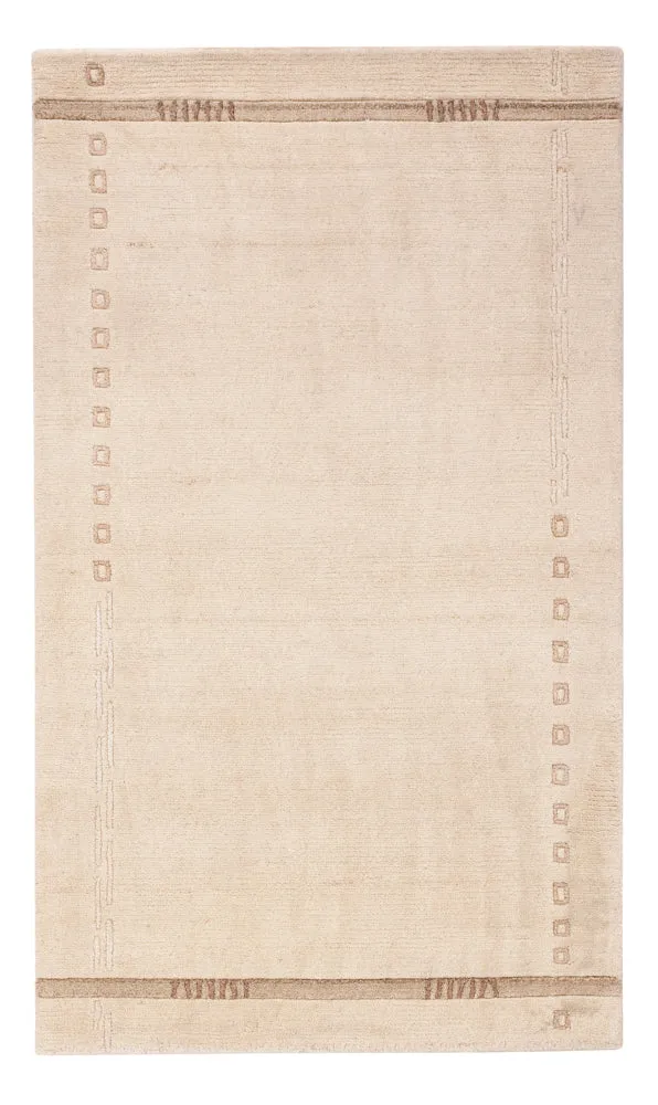 Løper Nepal teppe - 155 x 91 cm - krem