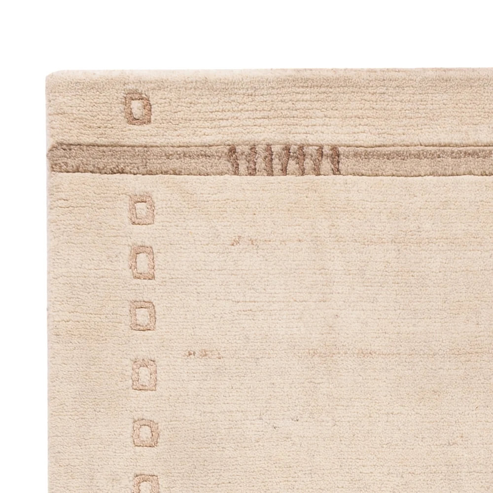 Løper Nepal teppe - 155 x 91 cm - krem