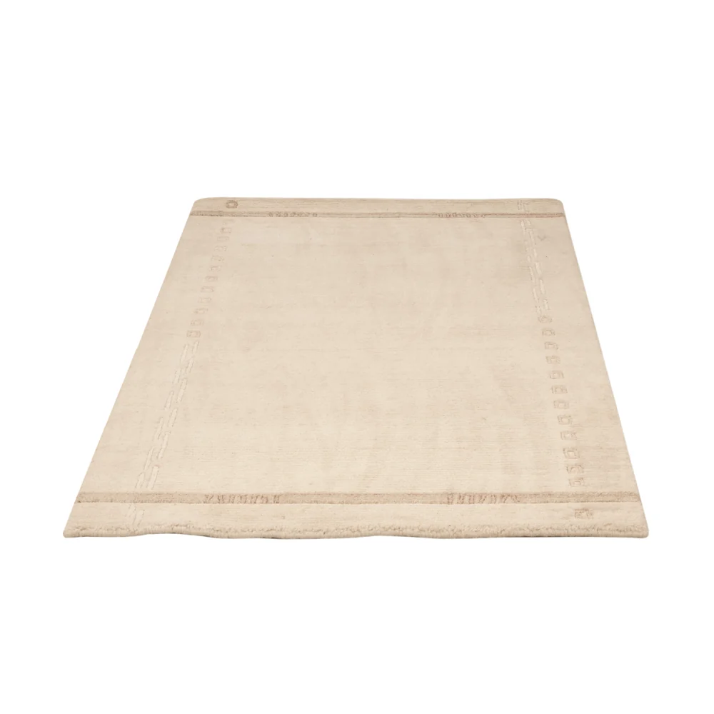 Løper Nepal teppe - 155 x 91 cm - krem