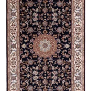 Løper Orientalsk teppe - Nain - Indus - 253 x 81 cm - mørkeblå