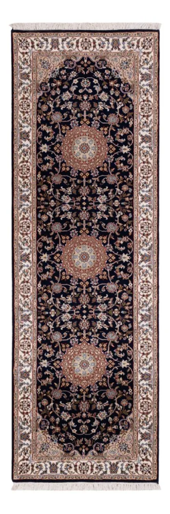 Løper Orientalsk teppe - Nain - Indus - 253 x 81 cm - mørkeblå
