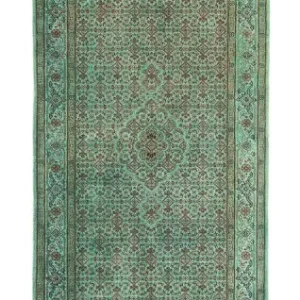 Løper Orientalsk teppe - Tabriz - 305 x 84 cm - grønn