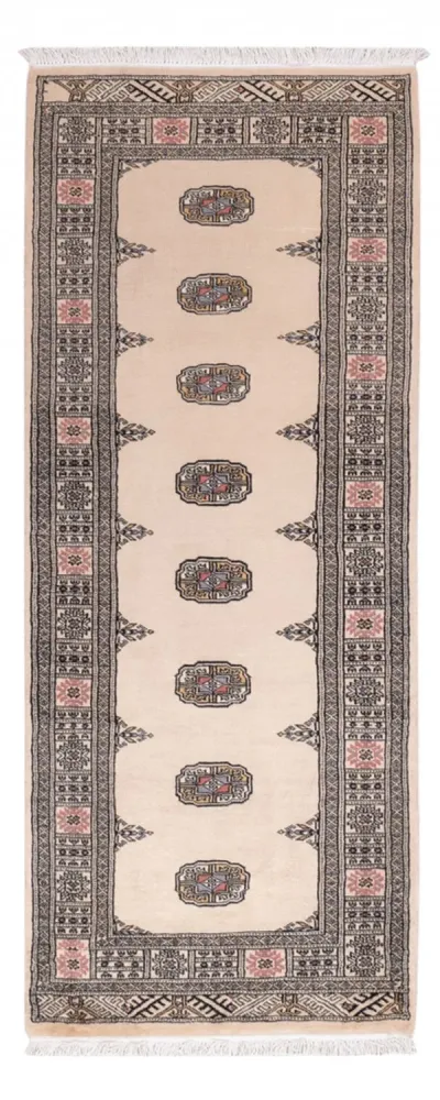 Løper Pakistan teppe - 195 x 77 cm - beige