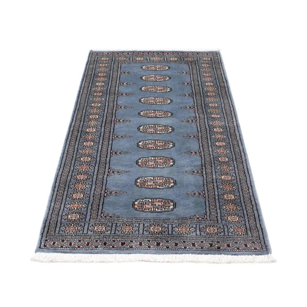 Løper Pakistan teppe - 196 x 77 cm - blå
