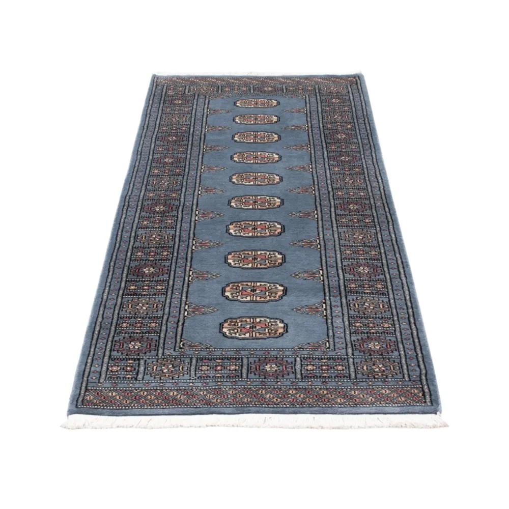 Løper Pakistan teppe - 197 x 77 cm - blå
