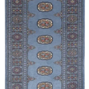 Løper Pakistan teppe - 197 x 77 cm - blå