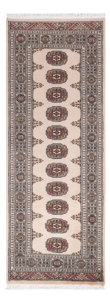 Løper Pakistan teppe - 204 x 75 cm - beige