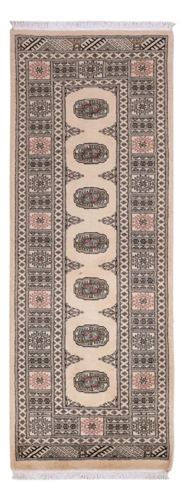 Løper Pakistan teppe - 206 x 77 cm - beige