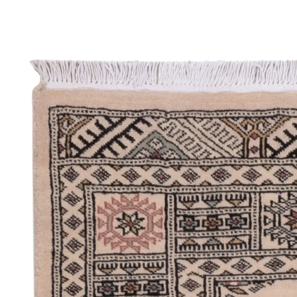 Løper Pakistan teppe - 206 x 77 cm - beige