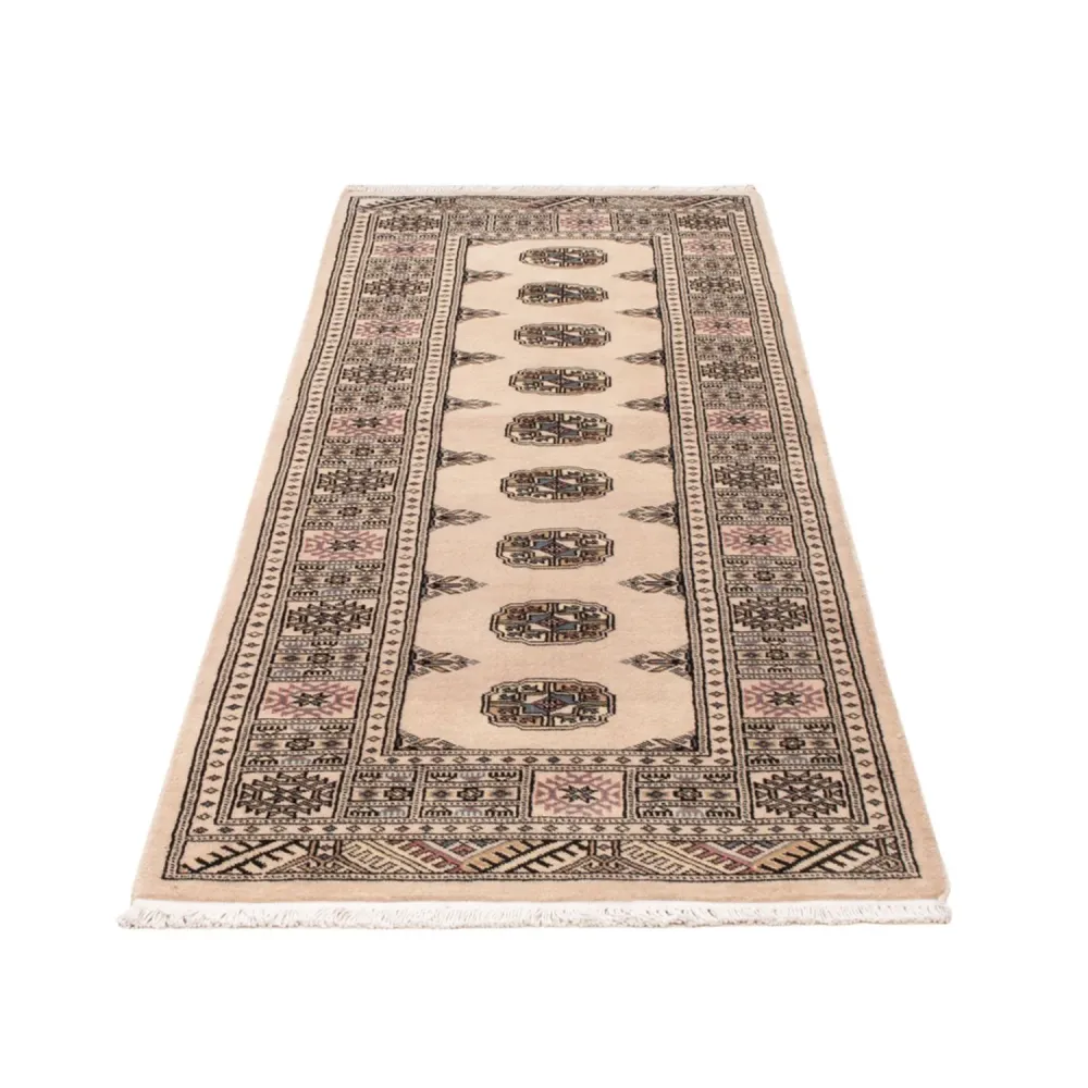 Løper Pakistan teppe - 206 x 75 cm - beige