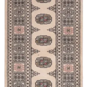 Løper Pakistan teppe - 206 x 77 cm - beige