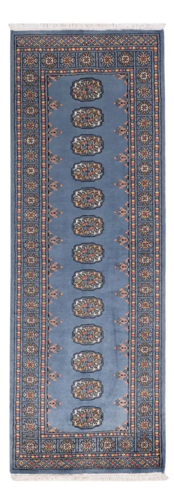 Løper Pakistan teppe - 209 x 76 cm - blå