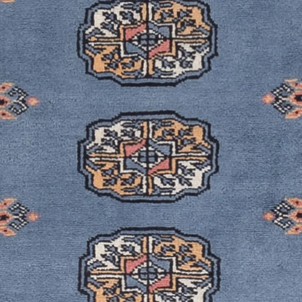 Løper Pakistan teppe - 209 x 76 cm - blå