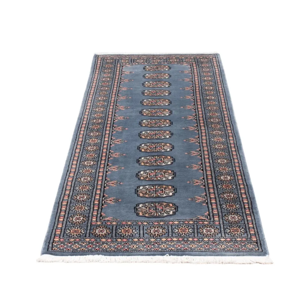 Løper Pakistan teppe - 209 x 76 cm - blå