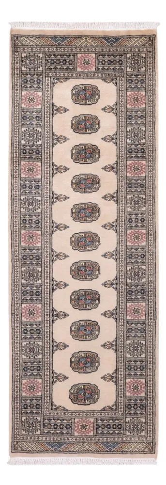 Løper Pakistan teppe - 217 x 76 cm - beige